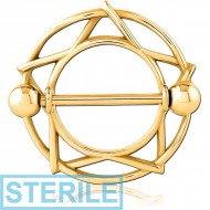 STERILE GOLD PVD COATED SURGICAL STEEL NIPPLE SHIELD
