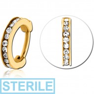 STERILE GOLD PVD COATED SURGICAL STEEL JEWELLED MULTI PURPOSE CLICKER