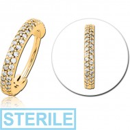 STERILE GOLD PVD COATED SURGICAL STEEL JEWELLED MULTI PURPOSE CLICKER