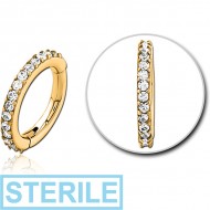 STERILE GOLD PVD COATED SURGICAL STEEL JEWELLED MULTI PURPOSE CLICKER