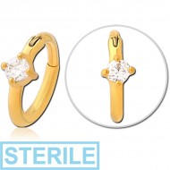 STERILE GOLD PVD COATED SURGICAL STEEL JEWELLED MULTI PURPOSE CLICKER