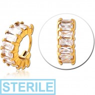 STERILE GOLD PVD COATED SURGICAL STEEL JEWELLED MULTI PURPOSE CLICKER