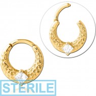 STERILE GOLD PVD COATED SURGICAL STEEL JEWELLED MULTI PURPOSE CLICKER