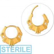 STERILE GOLD PVD COATED SURGICAL STEEL JEWELLED MULTI PURPOSE CLICKER