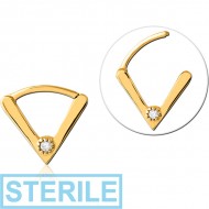 STERILE GOLD PVD COATED SURGICAL STEEL JEWELLED MULTI PURPOSE CLICKER