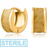 STERILE GOLD PVD COATED SURGICAL STEEL HUGGIES PAIR