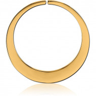 STERILE GOLD PVD COATED SURGICAL STEEL HOOP EARRINGS FOR TUNNEL - ROUND
