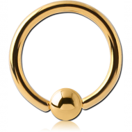 GOLD PVD COATED TITANIUM BALL CLOSURE RING