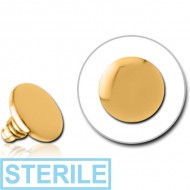 STERILE GOLD PVD COATED TITANIUM DISC FOR 1.6MM INTERNALLY THREADED PINS