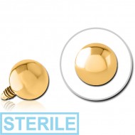 STERILE GOLD PVD COATED TITANIUM MICRO BALL FOR 1.2MM INTERNALLY THREADED PINS