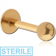 STERILE GOLD PVD COATED TITANIUM MICRO LABRET