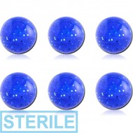 STERILE PACK OF 6 UV ACRYLIC GLITTERING BALL