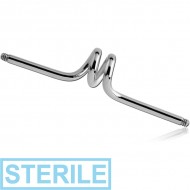 STERILE SURGICAL STEEL INDUSTRIAL SPRING BARBELL PIN PIERCING
