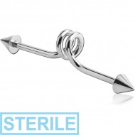 STERILE SURGICAL STEEL INDUSTRIAL LOOPS BARBELL PIERCING