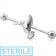 STERILE SURGICAL STEEL INDUSTRIAL BARBELL - BIRD PIERCING