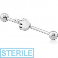 STERILE SURGICAL STEEL FINGER INDUSTRIAL BARBELL PIERCING