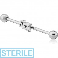 STERILE SURGICAL STEEL SEX INDUSTRIAL BARBELL PIERCING