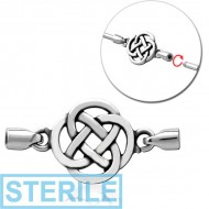 STERILE SURGICAL STEEL CHARM FOR INDUSTRIAL BARBELL - KNOT PIERCING
