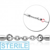 STERILE SURGICAL STEEL CHARM FOR INDUSTRIAL BARBELL - CHAIN PIERCING