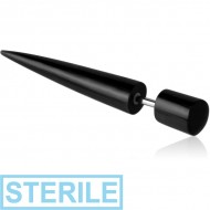 STERILE FAKE TRIBAL PIERCING-HORN WITH STEEL INSERT