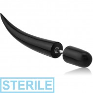 STERILE FAKE TRIBAL PIERCING-HORN WITH STEEL INSERT