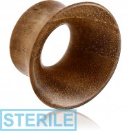 STERILE ORGANIC WOODEN TUNNEL TEAK SINGLE FLARED