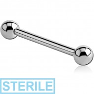 STERILE SURGICAL STEEL INTERNALLY THREADED BARBELL PIERCING