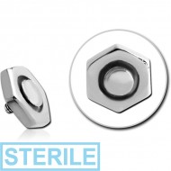 STERILE SURGICAL STEEL ATTACHMENT FOR 1.6MM INTERNALLY THREADED PINS - NUT PIERCING