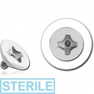 STERILE SURGICAL STEEL ATTACHMENT FOR 1.6MM INTERNALLY THREADED PINS - SCREW HEAD PIERCING