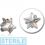 STERILE SURGICAL STEEL JEWELLED ATTACHMENT FOR 1.6MM INTERNALLY THREADED PINS - STAR