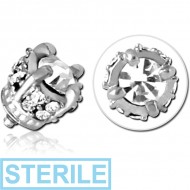 STERILE SURGICAL STEEL JEWELLED ATTACHMENT FOR 1.6MM INTERNALLY THREADED PINS