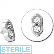 STERILE SURGICAL STEEL JEWELLED ATTACHMENT FOR 1.6MM INTERNALLY THREADED PINS