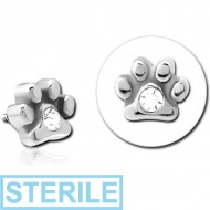 STERILE SURGICAL STEEL JEWELLED ATTACHMENT FOR 1.6MM INTERNALLY THREADED PINS