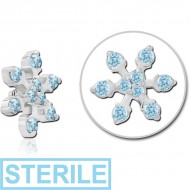 STERILE SURGICAL STEEL JEWELLED ATTACHMENT FOR 1.6MM INTERNALLY THREADED PINS