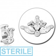 STERILE SURGICAL STEEL JEWELLED ATTACHMENT FOR 1.6MM INTERNALLY THREADED PINS