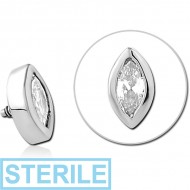 STERILE SURGICAL STEEL JEWELLED ATTACHMENT FOR 1.6MM INTERNALLY THREADED PINS