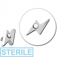 STERILE SURGICAL STEEL JEWELLED ATTACHMENT FOR 1.6MM INTERNALLY THREADED PINS