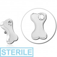 STERILE SURGICAL STEEL JEWELLED ATTACHMENT FOR 1.6MM INTERNALLY THREADED PINS