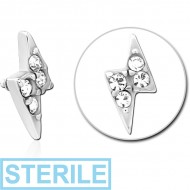 STERILE SURGICAL STEEL JEWELLED ATTACHMENT FOR 1.6MM INTERNALLY THREADED PINS