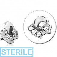 STERILE SURGICAL STEEL JEWELLED ATTACHMENT FOR 1.6MM INTERNALLY THREADED PINS