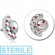 STERILE SURGICAL STEEL JEWELLED ATTACHMENT FOR 1.6MM INTERNALLY THREADED PINS