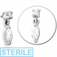 STERILE SURGICAL STEEL JEWELLED ATTACHMENT FOR 1.6MM INTERNALLY THREADED PINS