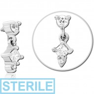 STERILE SURGICAL STEEL JEWELLED ATTACHMENT FOR 1.6MM INTERNALLY THREADED PINS