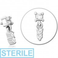 STERILE SURGICAL STEEL JEWELLED ATTACHMENT FOR 1.6MM INTERNALLY THREADED PINS