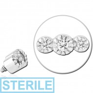 STERILE SURGICAL STEEL JEWELLED ATTACHMENT FOR 1.6MM INTERNALLY THREADED PINS