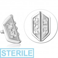 STERILE SURGICAL STEEL JEWELLED ATTACHMENT FOR 1.6MM INTERNALLY THREADED PINS