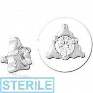 STERILE SURGICAL STEEL JEWELLED ATTACHMENT FOR 1.6MM INTERNALLY THREADED PINS