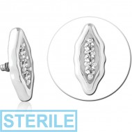 STERILE SURGICAL STEEL JEWELLED ATTACHMENT FOR 1.6MM INTERNALLY THREADED PINS