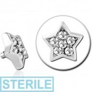 STERILE SURGICAL STEEL JEWELLED ATTACHMENT FOR 1.6MM INTERNALLY THREADED PINS - STAR