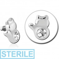 STERILE SURGICAL STEEL JEWELLED ATTACHMENT FOR 1.6MM INTERNALLY THREADED PINS - CAT